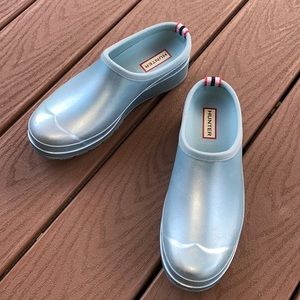 Hunter Womens Original Play Clog Blue Size 7